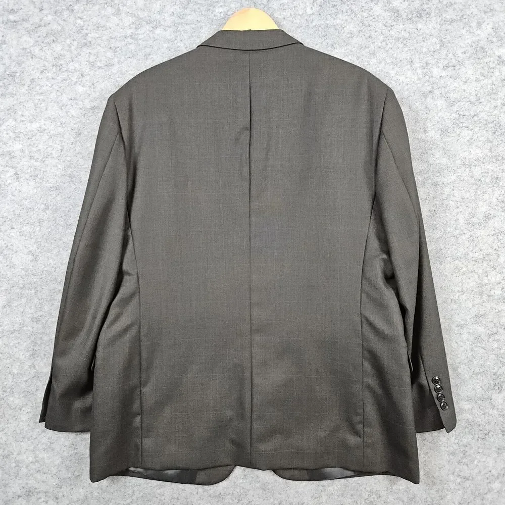 Jones New York Men's Blazer Brown Size S43 (44) Wool Cashmere‎ Blend 3 Button